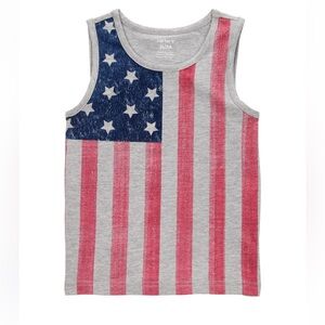 Carter's 3T Patriotic Gray and Red Tank Top Fourth of July USA America